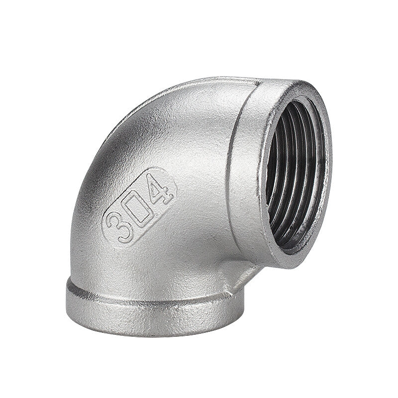 304 Stainless Steel 90 Degree Female Elbow - BSP Threaded Pipe Fitting Connector