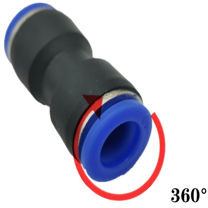 Pneumatic Straight Union Connector – Quick Release Push-Fit Air Line Joiner (4mm - 16mm)