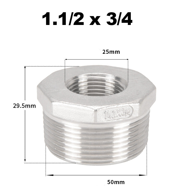 Premium 304 Stainless Steel BSP Threaded Fittings – Male/Female Reducers, Hex Nipples & Sockets