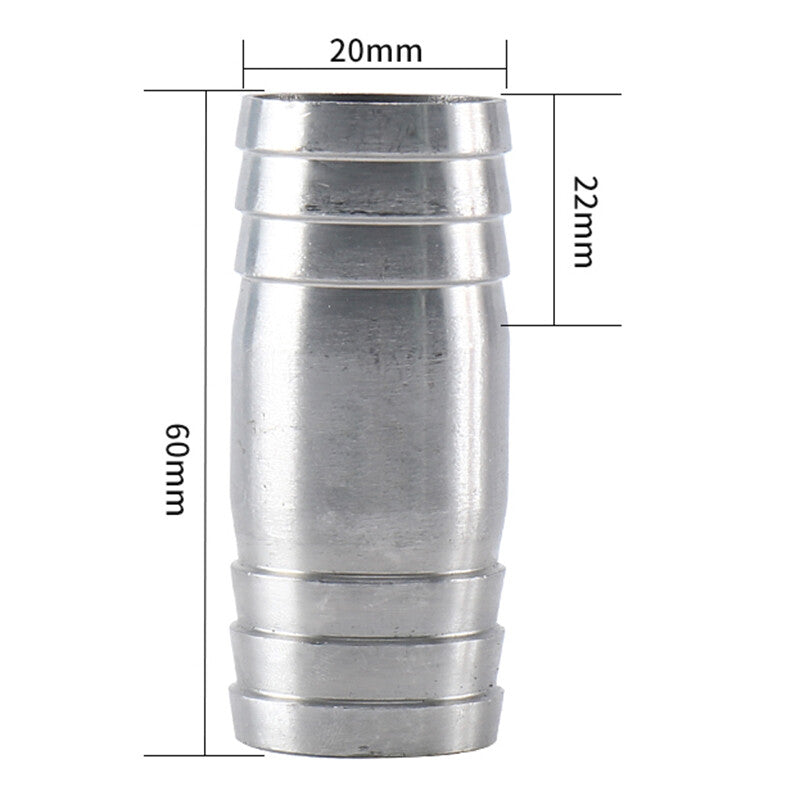 Premium 304 Stainless Steel Straight Barb Hose Joiner | Heavy-Duty Union Connector for Fuel, Water, & Air