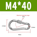 304 Stainless Steel Locking Carabiner Clip - Screw Gate Snap Hook