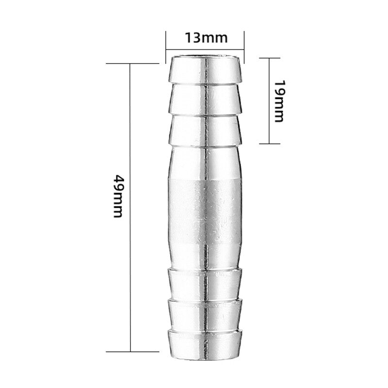 Premium 304 Stainless Steel Straight Barb Hose Joiner | Heavy-Duty Union Connector for Fuel, Water, & Air