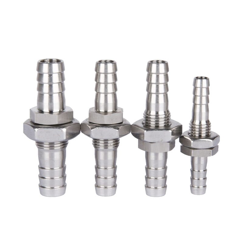 304 Stainless Steel Bulkhead Barb Fitting | Thru-Hull Hose Connector for Water Tanks, Boats & Fuel