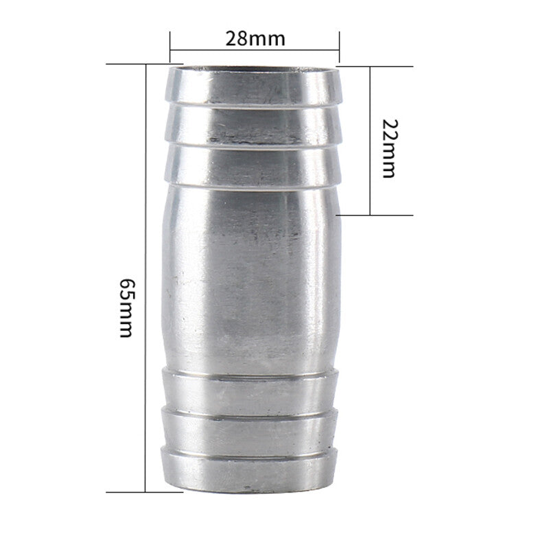 Premium 304 Stainless Steel Straight Barb Hose Joiner | Heavy-Duty Union Connector for Fuel, Water, & Air