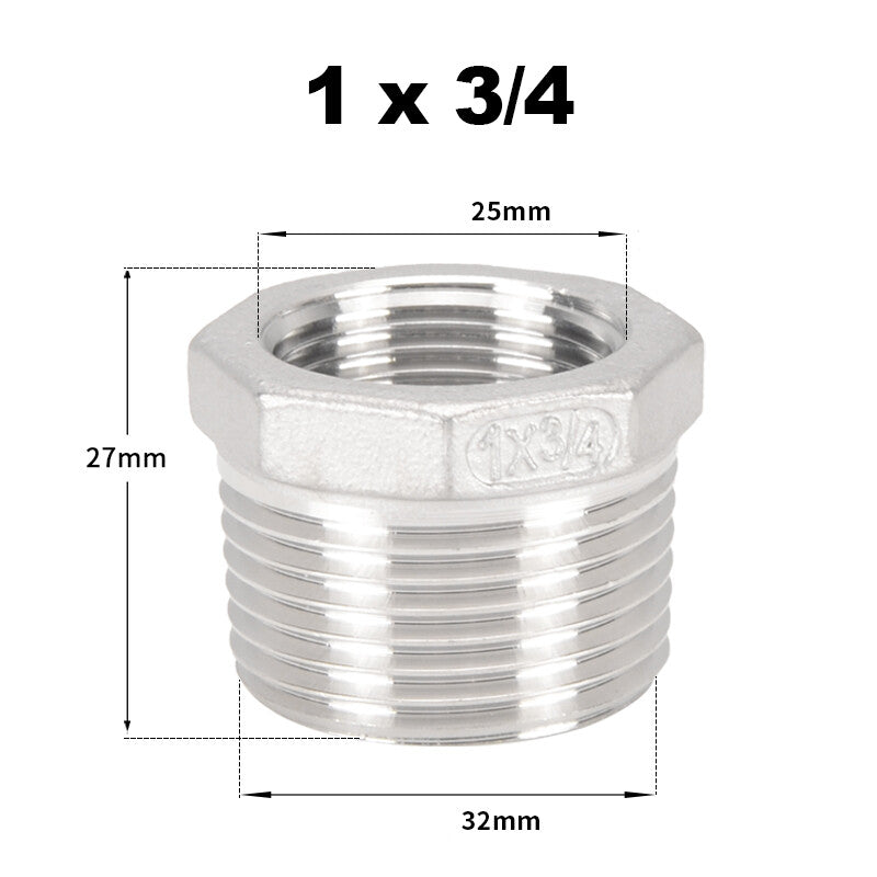 Premium 304 Stainless Steel BSP Threaded Fittings – Male/Female Reducers, Hex Nipples & Sockets