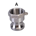 304 Stainless Steel Camlock Fittings | Quick Disconnect Hose Adapters (Type A B C D E F DC DP)