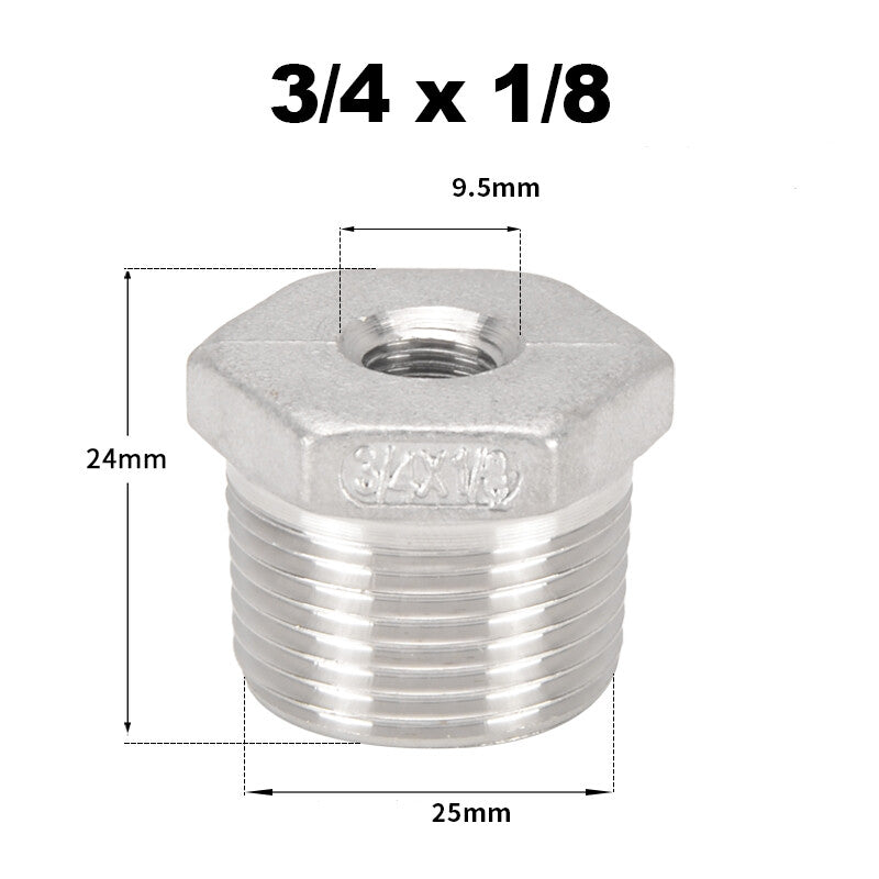 Premium 304 Stainless Steel BSP Threaded Fittings – Male/Female Reducers, Hex Nipples & Sockets