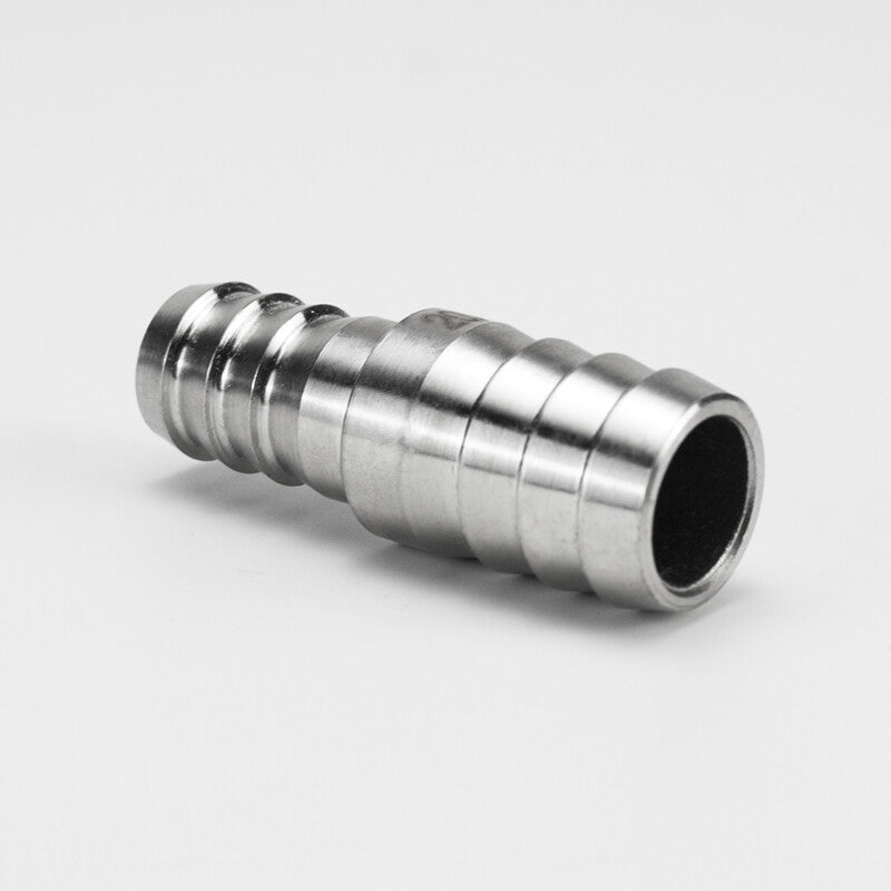 304 Stainless Steel Reducer Barbed Hose Joiner - Straight Pipe Fitting & Tubing Connector
