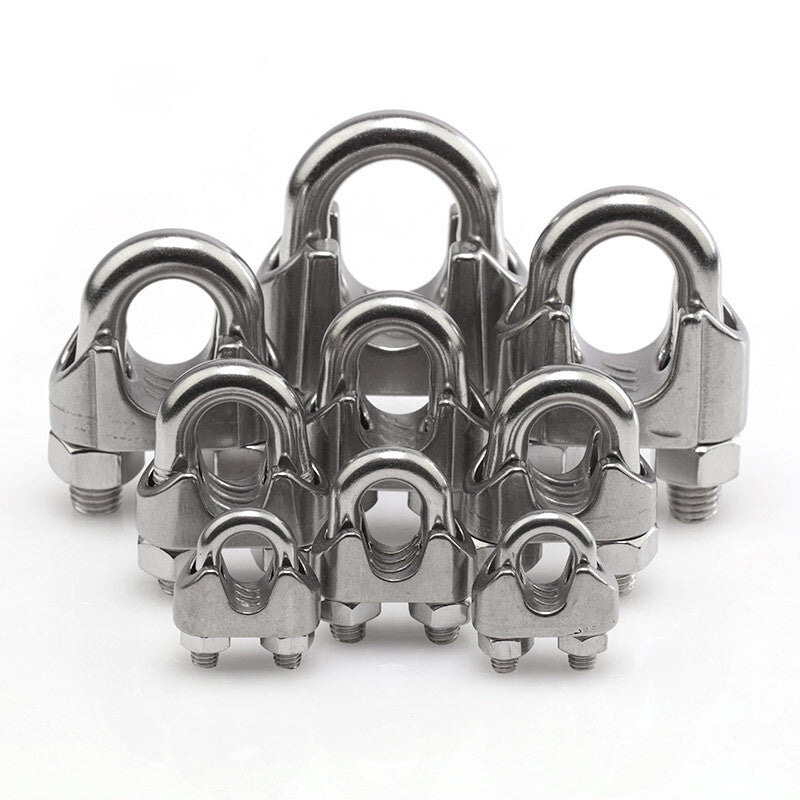 304 A2 Stainless Steel Wire Rope Grips & U-Bolt Clamps