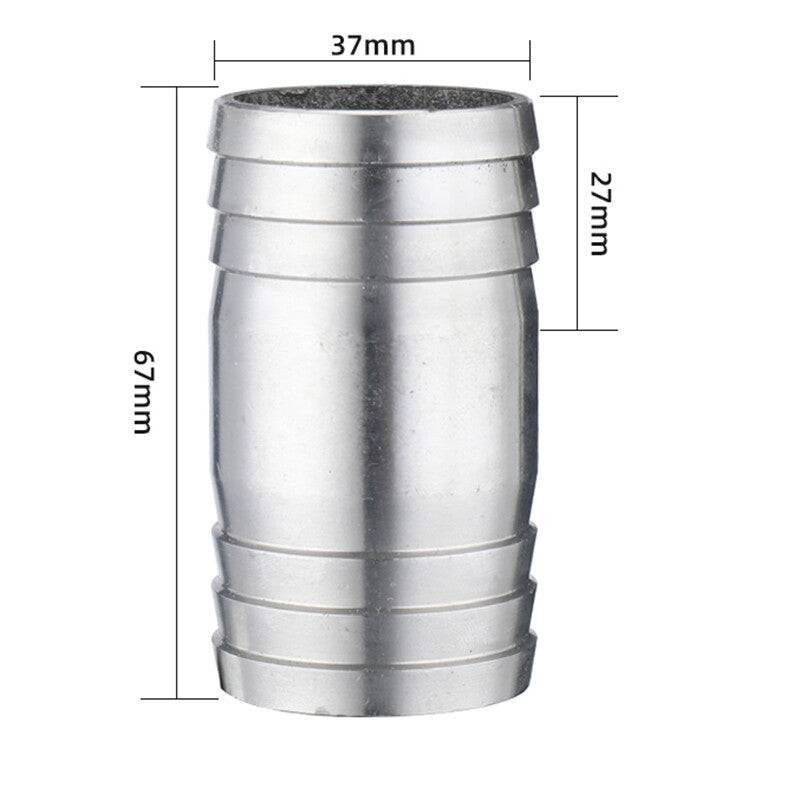 Premium 304 Stainless Steel Straight Barb Hose Joiner | Heavy-Duty Union Connector for Fuel, Water, & Air