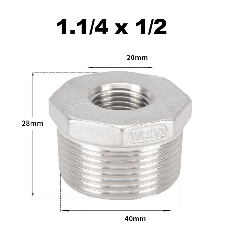 Premium 304 Stainless Steel BSP Threaded Fittings – Male/Female Reducers, Hex Nipples & Sockets