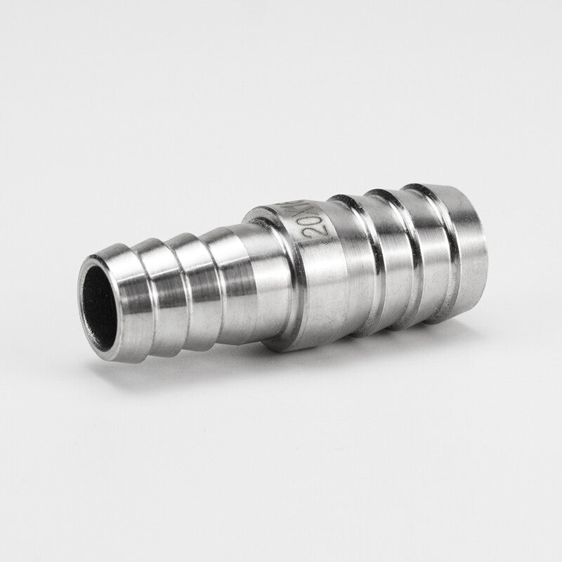 304 Stainless Steel Reducer Barbed Hose Joiner - Straight Pipe Fitting & Tubing Connector