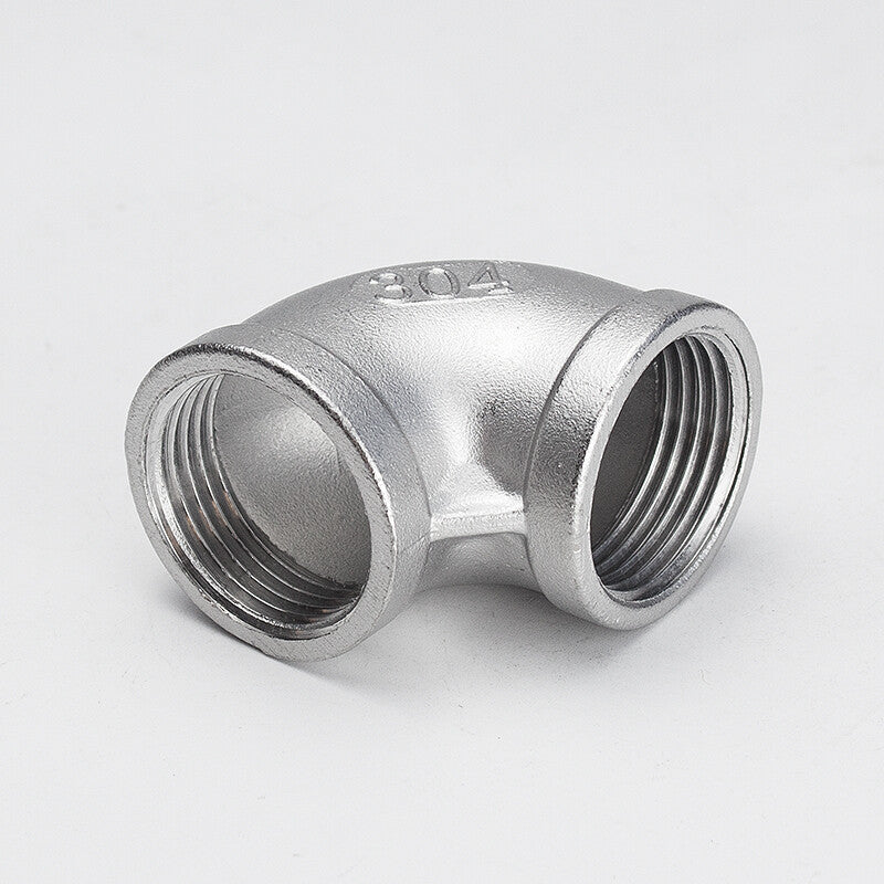 304 Stainless Steel 90 Degree Female Elbow - BSP Threaded Pipe Fitting Connector