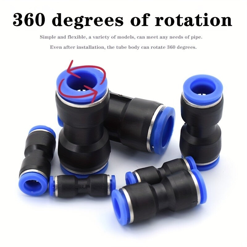 Pneumatic Straight Union Connector – Quick Release Push-Fit Air Line Joiner (4mm - 16mm)