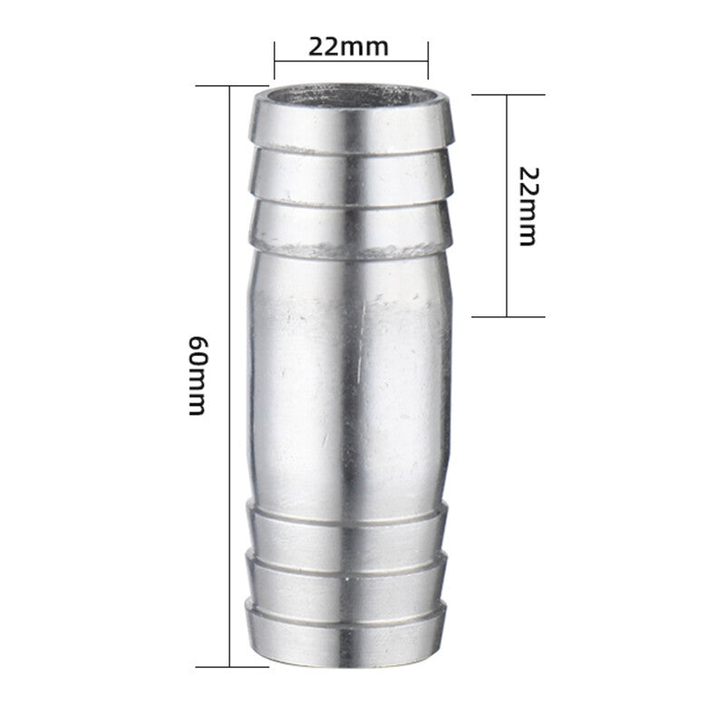 Premium 304 Stainless Steel Straight Barb Hose Joiner | Heavy-Duty Union Connector for Fuel, Water, & Air