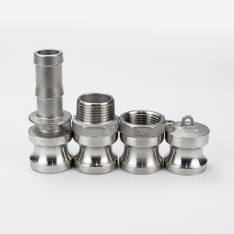 304 Stainless Steel Camlock Fittings | Quick Disconnect Hose Adapters (Type A B C D E F DC DP)
