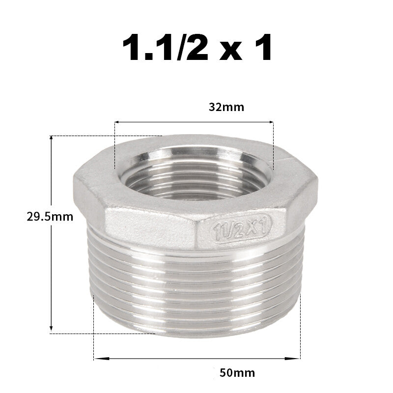 Premium 304 Stainless Steel BSP Threaded Fittings – Male/Female Reducers, Hex Nipples & Sockets