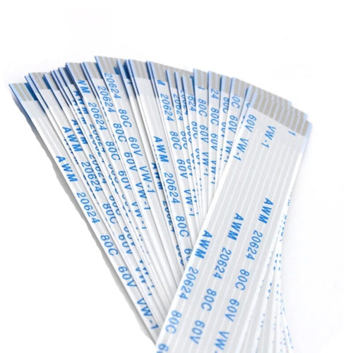 0.5mm Pitch FFC/FPC Flexible Flat Ribbon Cable | 40 to 80 Pin | Same Side / Opposite Side Options (10-Pack)