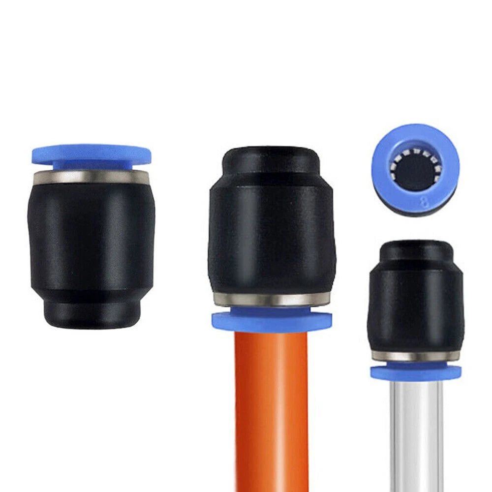 Pneumatic Push-to-Connect End Cap Fittings | Quick Release Air Tube Plugs (4mm - 16mm)