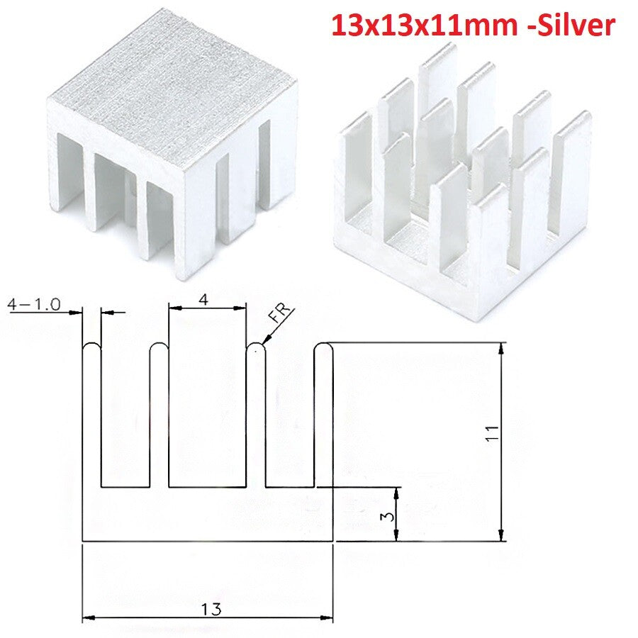 High-Performance Aluminium Heatsink Radiator | Universal Thermal Cooling Blocks (Various Sizes)