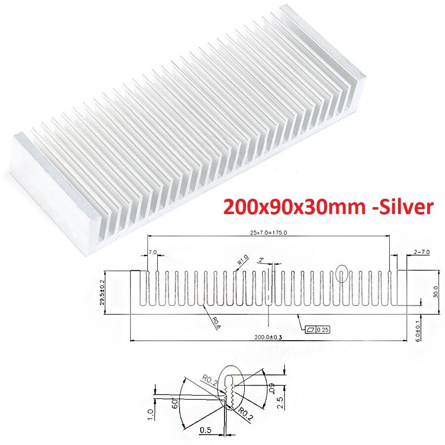 High-Performance Aluminium Heatsink Radiator | Universal Thermal Cooling Blocks (Various Sizes)