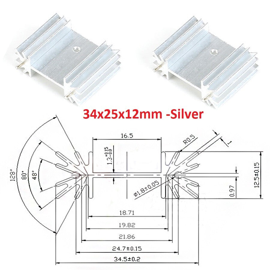 High-Performance Aluminium Heatsink Radiator | Universal Thermal Cooling Blocks (Various Sizes)