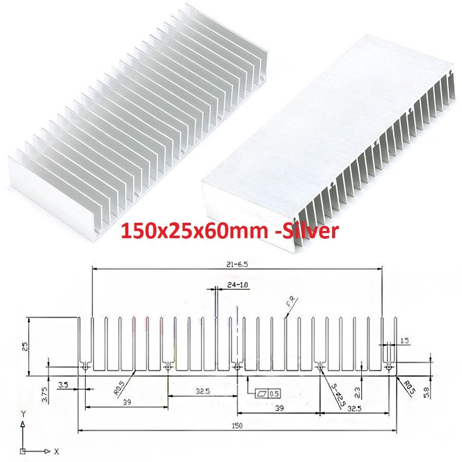 High-Performance Aluminium Heatsink Radiator | Universal Thermal Cooling Blocks (Various Sizes)
