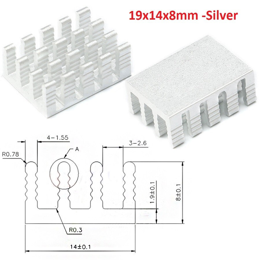 High-Performance Aluminium Heatsink Radiator | Universal Thermal Cooling Blocks (Various Sizes)