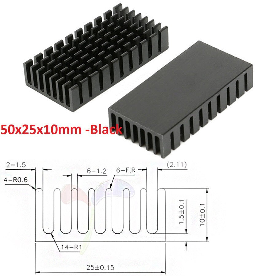 High-Performance Aluminium Heatsink Radiator | Universal Thermal Cooling Blocks (Various Sizes)