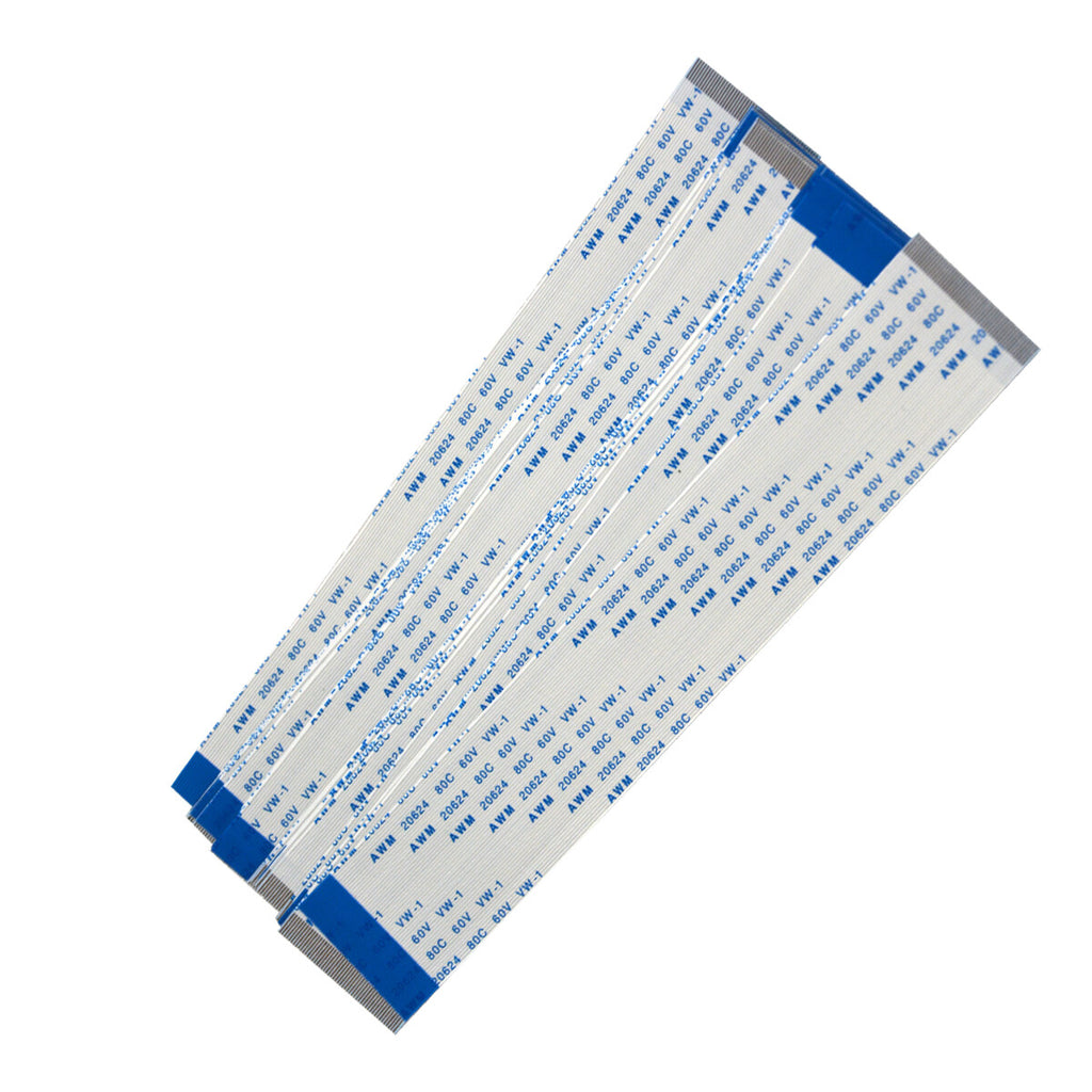 0.5mm Pitch FFC/FPC Flexible Flat Ribbon Cable | 40 to 80 Pin | Same Side / Opposite Side Options (10-Pack)