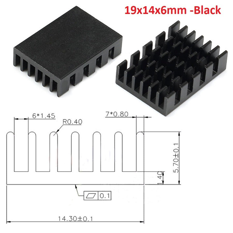 High-Performance Aluminium Heatsink Radiator | Universal Thermal Cooling Blocks (Various Sizes)