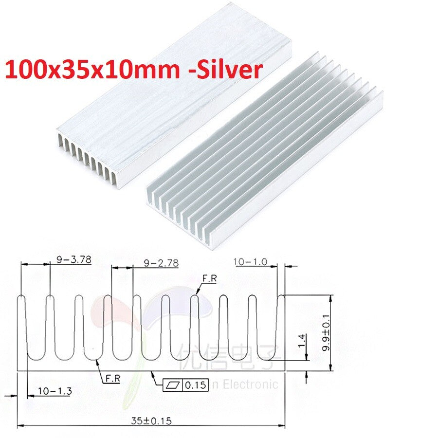 High-Performance Aluminium Heatsink Radiator | Universal Thermal Cooling Blocks (Various Sizes)