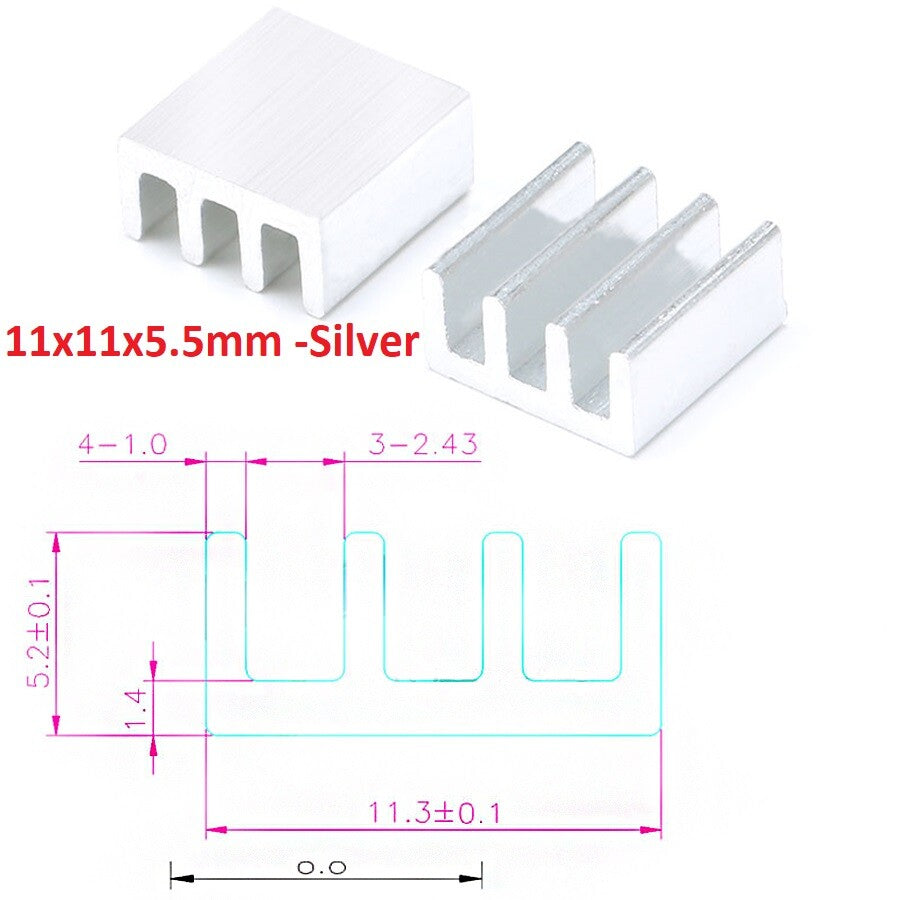 High-Performance Aluminium Heatsink Radiator | Universal Thermal Cooling Blocks (Various Sizes)