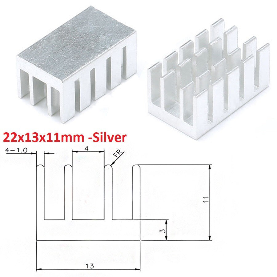 High-Performance Aluminium Heatsink Radiator | Universal Thermal Cooling Blocks (Various Sizes)