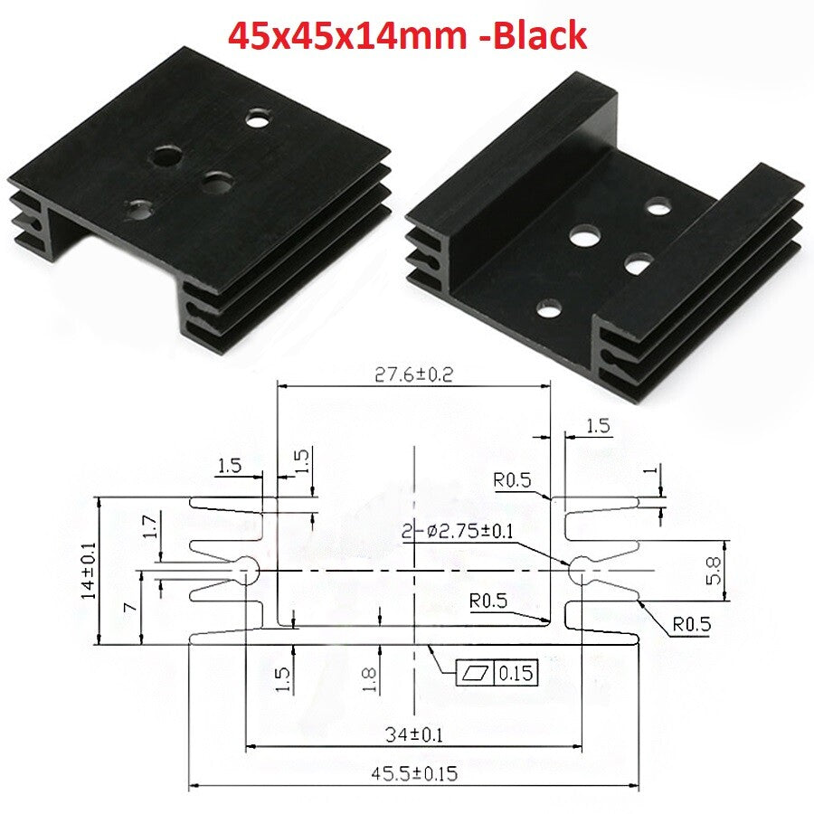 High-Performance Aluminium Heatsink Radiator | Universal Thermal Cooling Blocks (Various Sizes)