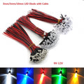 Pre-Wired LED Emitting Diodes (3mm / 5mm / 10mm) | DC 9V-12V Ready-to-Use Lights for Models & DIY