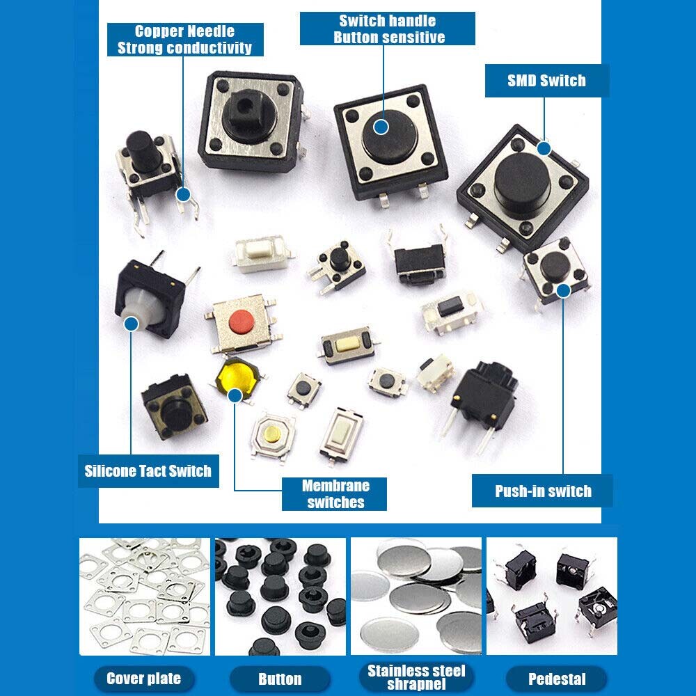 Premium Tactile Push Button Switches | SPST Momentary Micro Switches (SMD / DIP Styles)