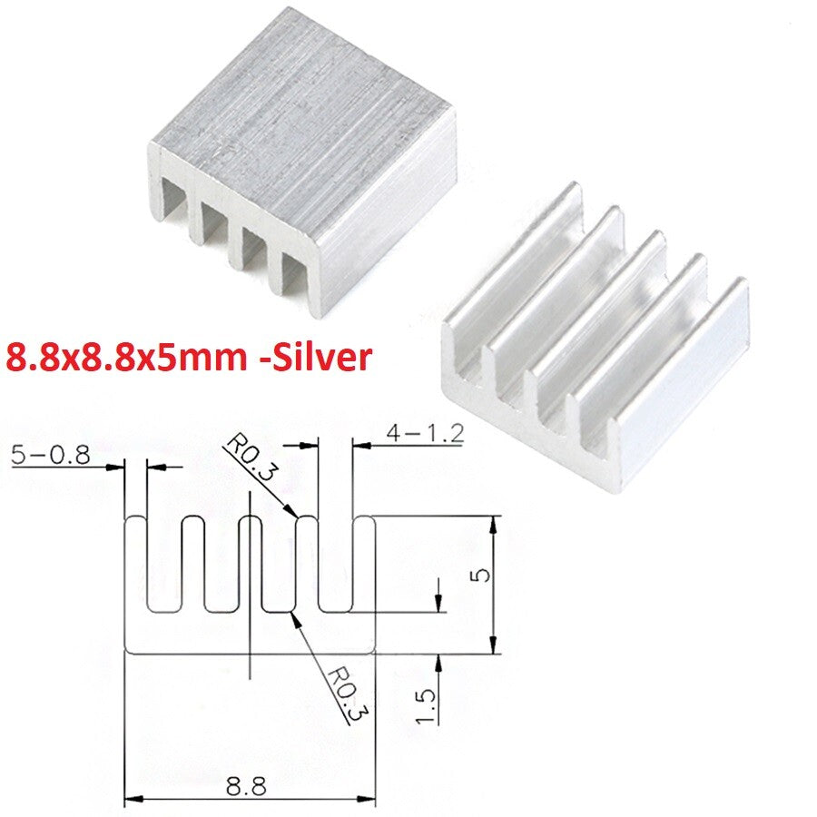 High-Performance Aluminium Heatsink Radiator | Universal Thermal Cooling Blocks (Various Sizes)