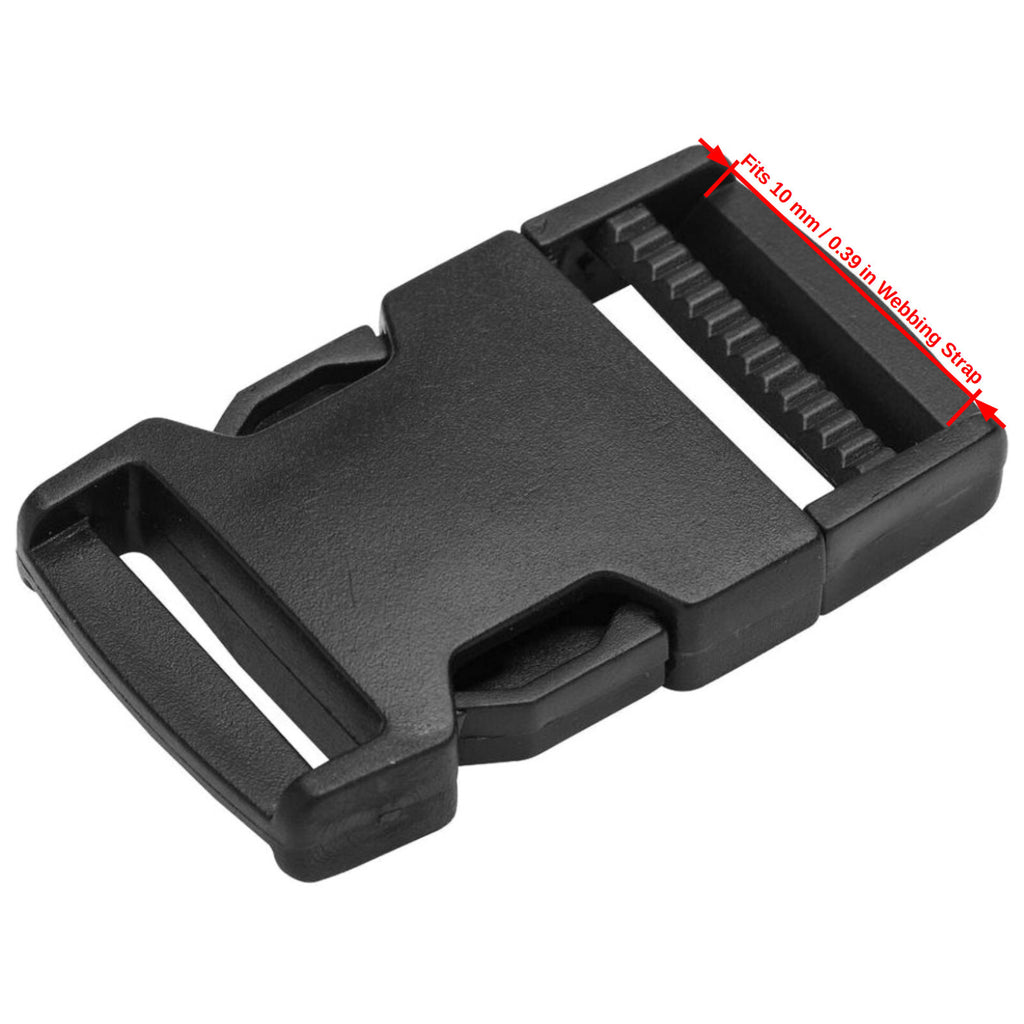 Heavy-Duty Delrin Plastic Side Release Buckles | Replacement Clips for Webbing & Straps