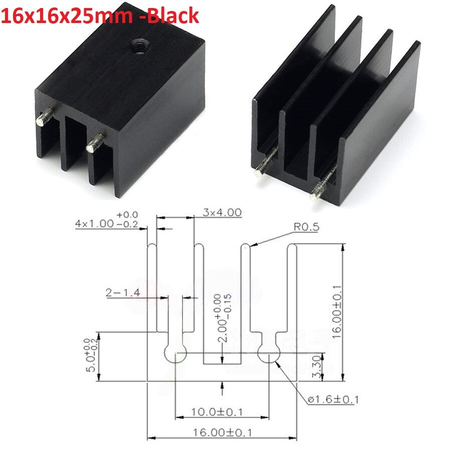 High-Performance Aluminium Heatsink Radiator | Universal Thermal Cooling Blocks (Various Sizes)