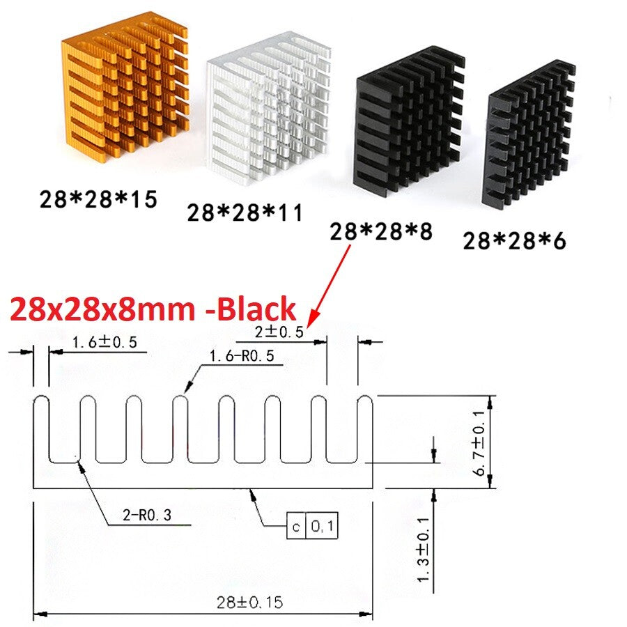 High-Performance Aluminium Heatsink Radiator | Universal Thermal Cooling Blocks (Various Sizes)