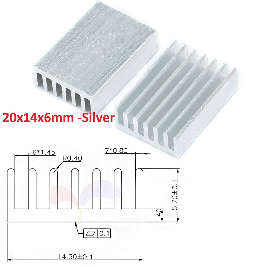 High-Performance Aluminium Heatsink Radiator | Universal Thermal Cooling Blocks (Various Sizes)