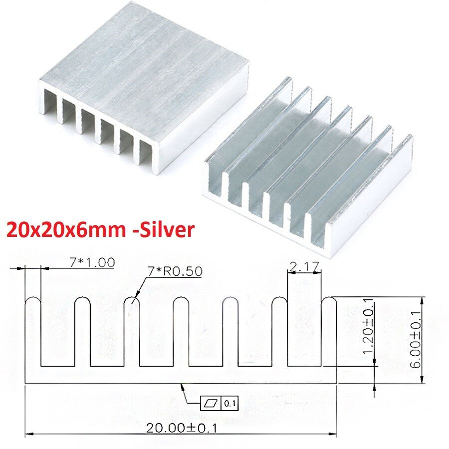 High-Performance Aluminium Heatsink Radiator | Universal Thermal Cooling Blocks (Various Sizes)