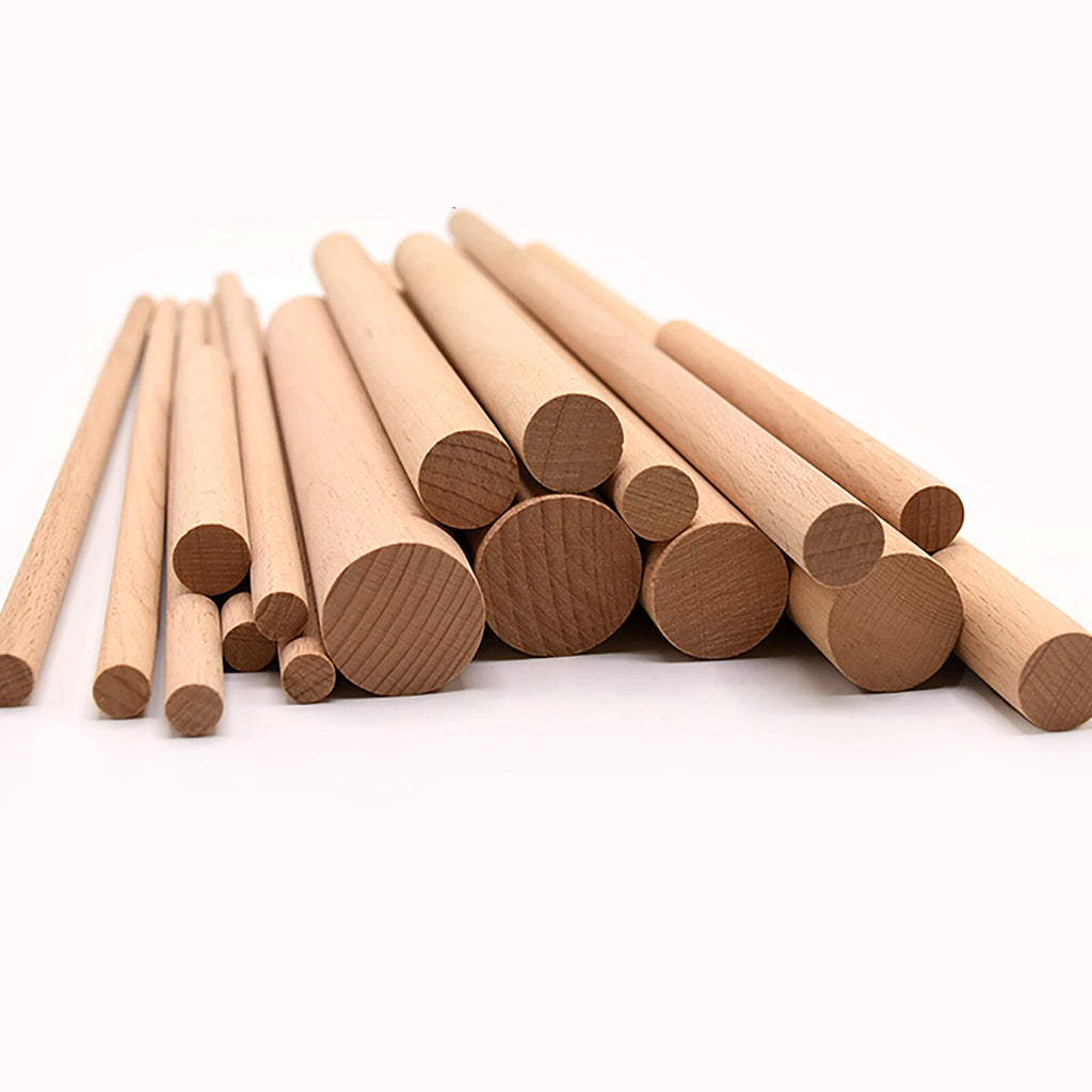 Wooden Dowel Rod 5,8,10,12,15,18,20-60mm Diameters x 100/200/300mm Wood Doweling
